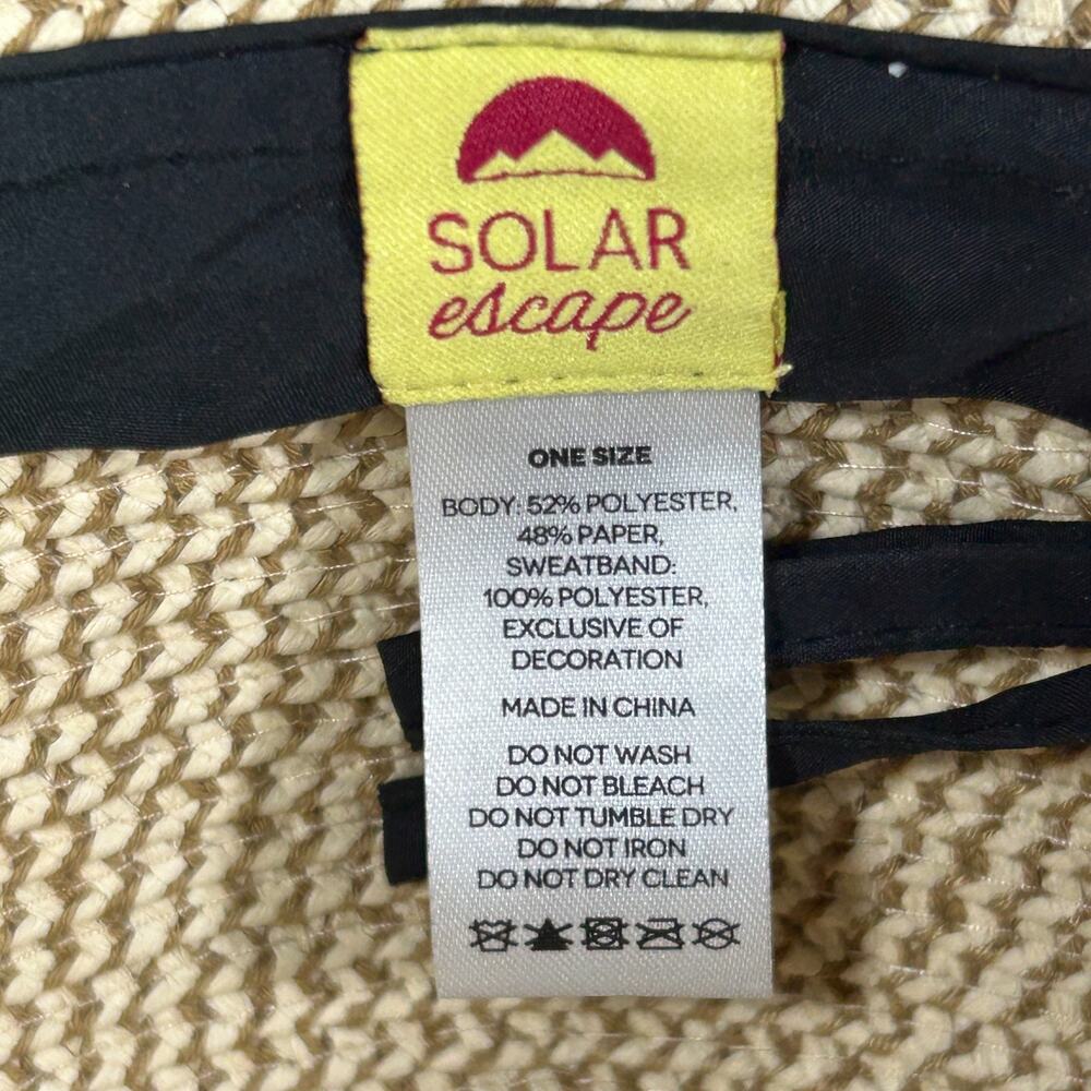 Solar Escape Women’s Wide Brim Sun Hat Adjustable Size - Picture 3 of 9